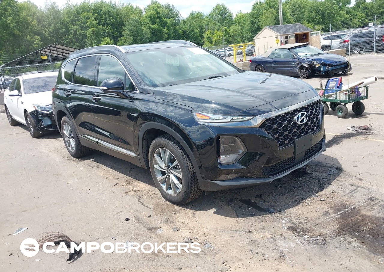 2019 Hyundai Santa Fe Limited, Left Rear damage, Iaai lot 45352955