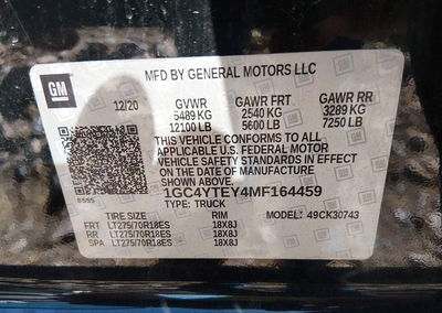 2021 Chevrolet Silverado 3500hd 4wd  Standard Bed Lt, пошкодження: Перекидання, Iaai лот 44758319, фото 9 з 16