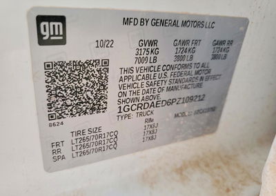 2023 Chevrolet Silverado K1500, uszkodzenie: Grad, Copart lot 56687616, zdjęcie 12 z 12