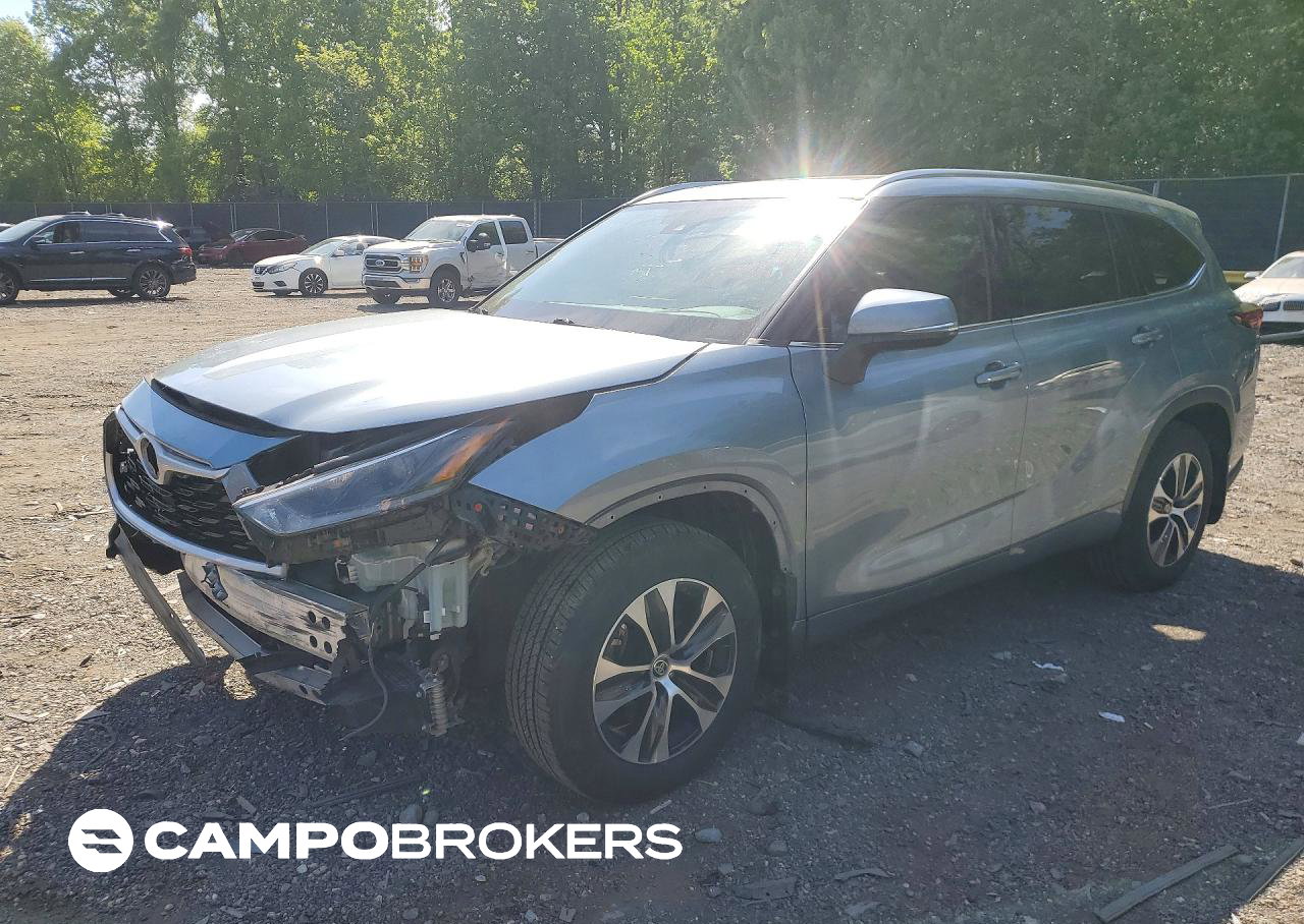 2021 Toyota Highlander Xle, пошкодження: Передня частина, Copart лот 51593876