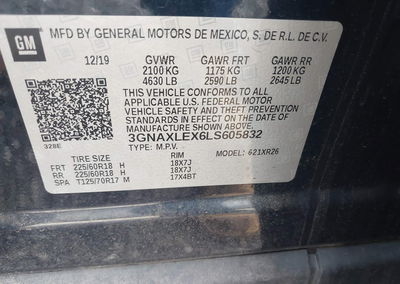 2020 Chevrolet Equinox Fwd Lt 2.0l Turbo, daño Trasero, Iaai lote 45319954, foto 9 de 16