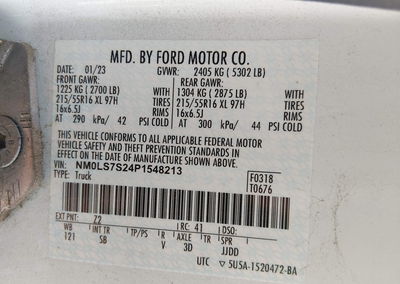 2023 Ford Transit Connect Xl, daño Normal Wear & Tear, Iaai lote 45064046, foto 9 de 16