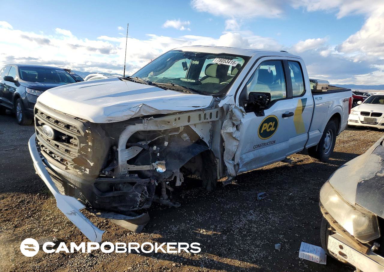 2023 Ford F150 Super Cab, Front End damage, Copart lot 78053415