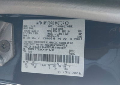 2019 Ford Transit Connect Xl, daño Normal Wear & Tear, Iaai lote 45236209, foto 9 de 17