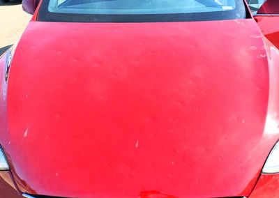 2019 Tesla Model X, Hail damage, Copart lot 57427286, photo 12 of 13