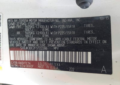 2015 Toyota Sienna Le 7 Passenger, uszkodzenie: Przód, Iaai lot 45044249, zdjęcie 9 z 21