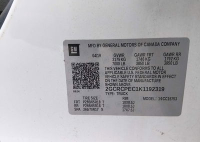 2019 Chevrolet Silverado 1500 Ld Lt, uszkodzenie: Tył, Iaai lot 45192314, zdjęcie 9 z 16