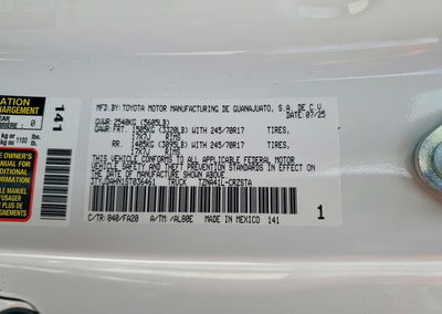 2025 Toyota Tacoma Sr, daño Frontal, Copart lote 50061736, foto 13 de 15