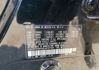 2020 Honda Hr-v Ex, daño Frontal, Copart lote 57431886, foto 13 de 13