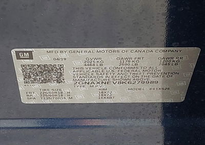 2019 Chevrolet Equinox Premier, uszkodzenie: Tył, Iaai lot 45133329, zdjęcie 9 z 16