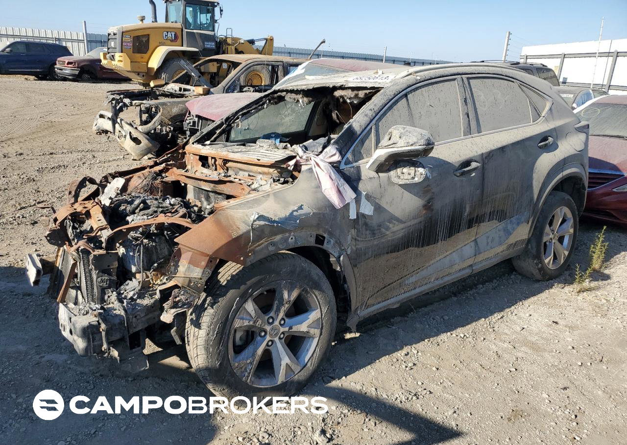 2017 Lexus Nx 200t Base, daño Incendio, Copart lote 68250613