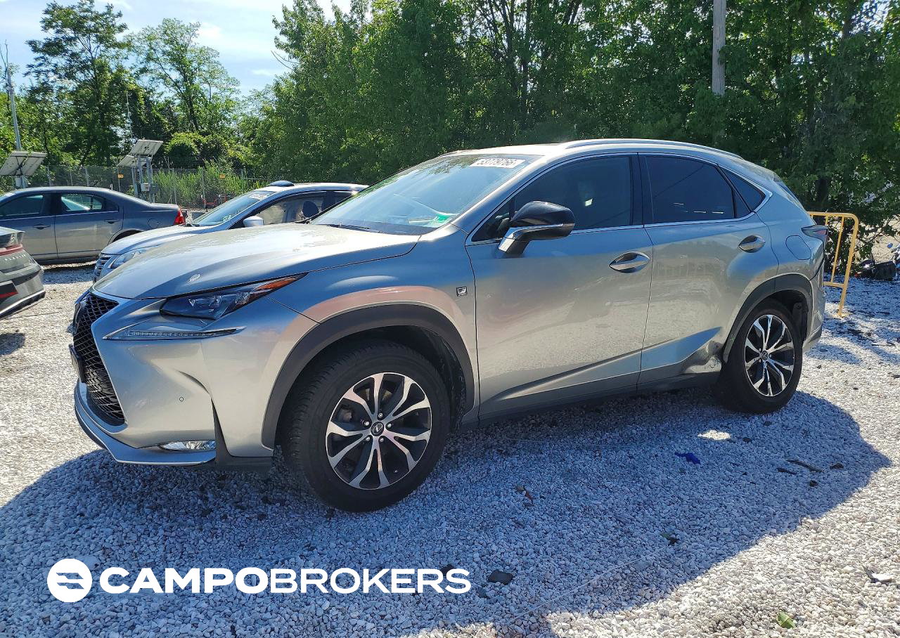2016 Lexus Nx 200t F Sport, daño Lateral, Copart lote 53779766