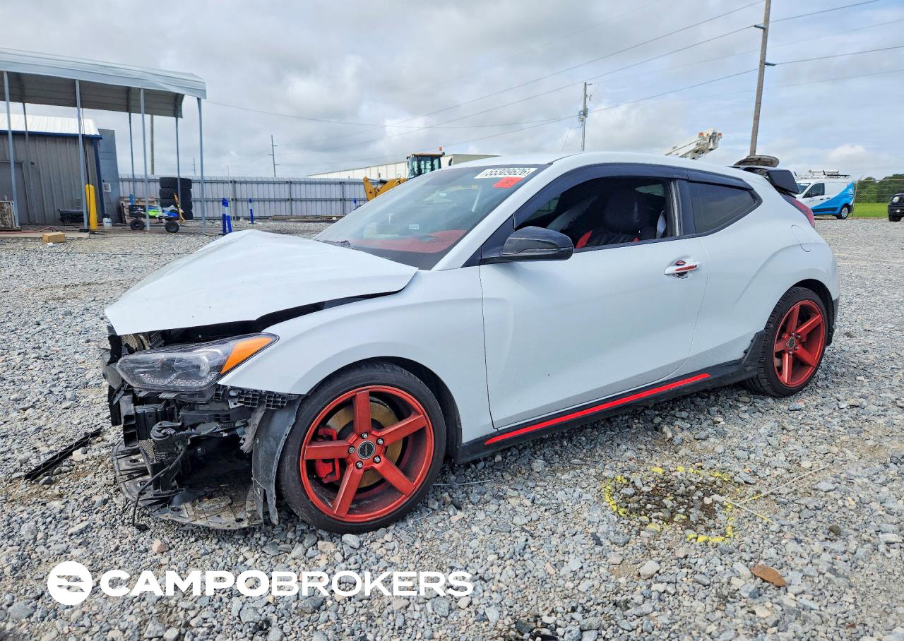 2020 Hyundai Veloster N Base, daño Frontal, Copart lote 55309626