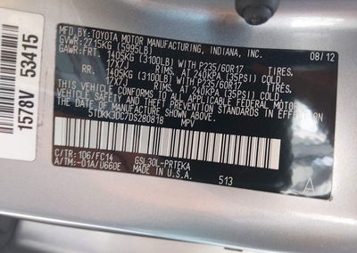 2013 Toyota Sienna Le V6 8 Passenger, daño Frontal, Iaai lote 45318184, foto 9 de 18