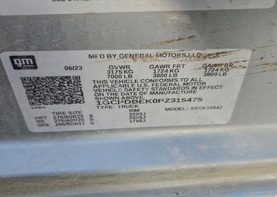 2023 Chevrolet All Models Silverado, Side damage, Copart lot 94268965, photo 12 of 12