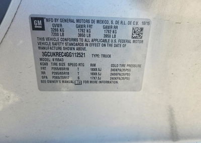 2016 Chevrolet Silverado, uszkodzenie: Przód, Copart lot 48906686, zdjęcie 12 z 14