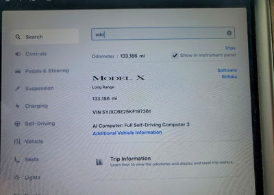 2019 Tesla Model X, Hail damage, Copart lot 57427286, photo 9 of 13