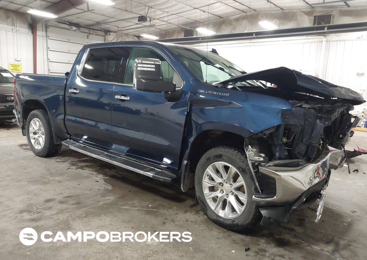 2021 Chevrolet Silverado 1500 4wd  Short Bed Ltz, Front End damage, Iaai lot 45096113