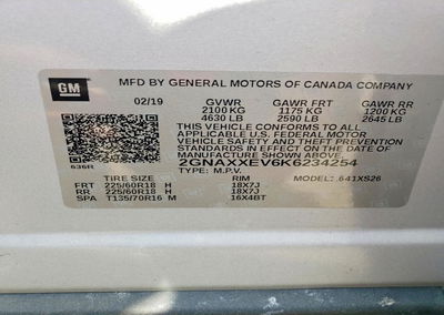 2019 Chevrolet Equinox Premier, uszkodzenie: Przód, Copart lot 55181616, zdjęcie 13 z 15