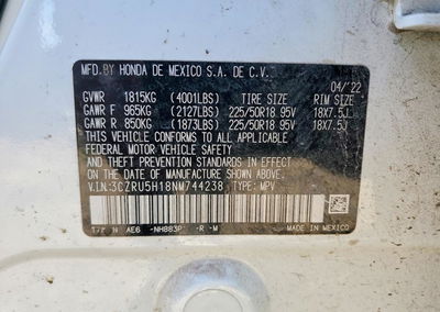 2022 Honda Hr-v Sport, uszkodzenie: Przód, Copart lot 54420126, zdjęcie 13 z 13