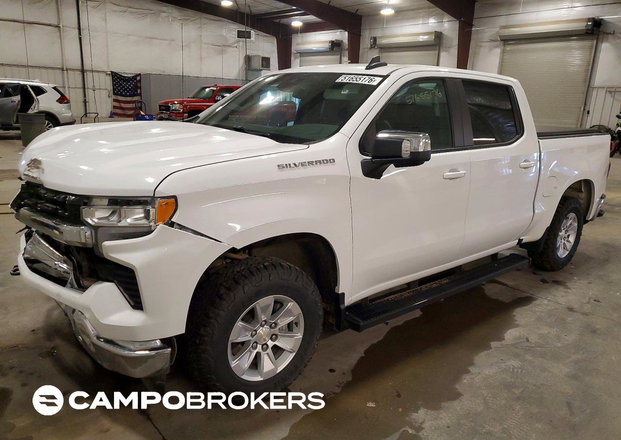 2024 Chevrolet Silverado K1500 Lt, daño Frontal, Copart lote 51655176