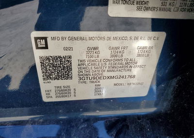 2021 Gmc Sierra K1500 Slt, uszkodzenie: Przód, Copart lot 53583236, zdjęcie 12 z 12