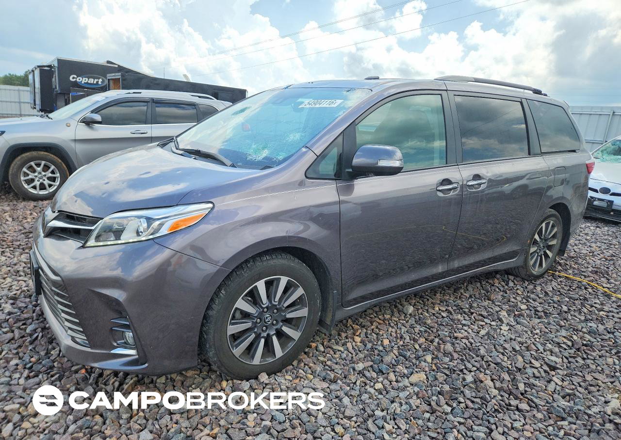 2019 Toyota Sienna Limited 7-passenger, uszkodzenie: Grad, Copart lot 54904116