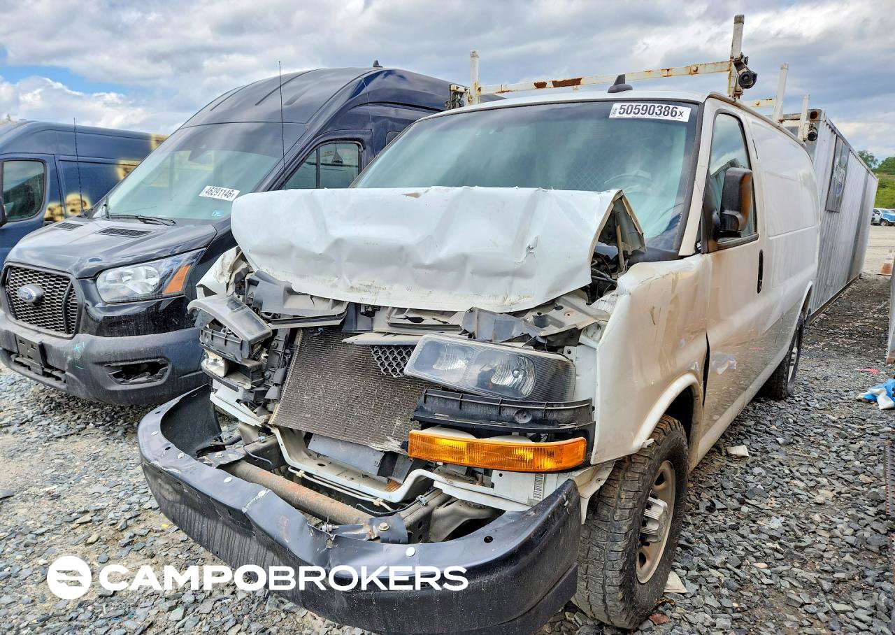 2020 Chevrolet Express G2500 Utility / Service Van, пошкодження: Передня частина, Copart лот 50590386