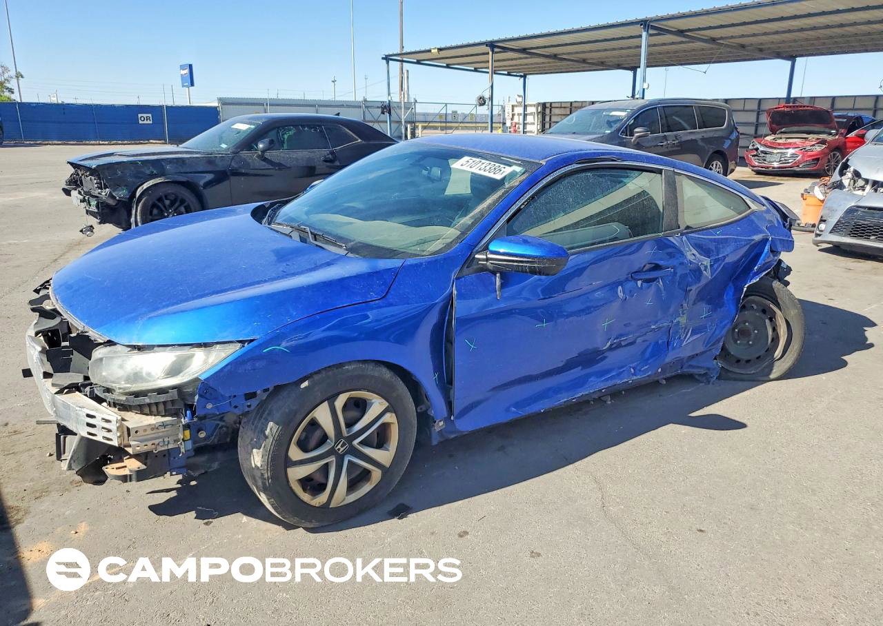 2017 Honda Civic Lx, daño Generalizado, Copart lote 51013386