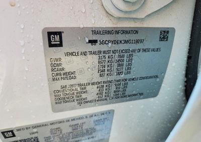 2021 Chevrolet Silverado K1500 Lt, Hail damage, Copart lot 55920876, photo 12 of 14