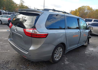 2017 Toyota Sienna Xle Premium 8 Passenger, Biohazard damage, Iaai lot 43482613, photo 4 of 15