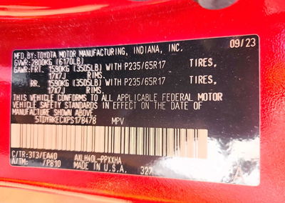 2023 Toyota Sienna Xle, Front End damage, Copart lot 54331996, photo 13 of 13
