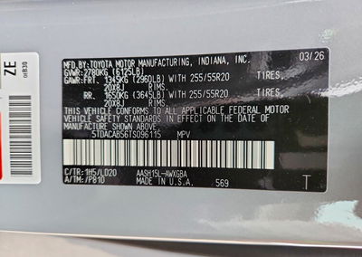 2026 Toyota Grand Highlander Hybrid Nightshade, uszkodzenie: Przód, Copart lot 52048686, zdjęcie 13 z 15