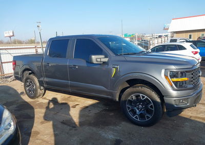 2024 Ford F-150 Stx, daño Lateral izquierdo, Iaai lote 43830412, foto 13 de 16