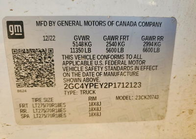 2023 Chevrolet Silverado K2500 Heavy Duty Ltz, пошкодження: Незначні вм’ятини/подряпини, Copart лот 52207576, фото 12 з 12