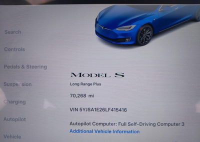 2020 Tesla Model S Long Range Dual Motor All-wheel Drive/long Range Plus Dual Motor All-wheel Drive, daño Lateral derecho,