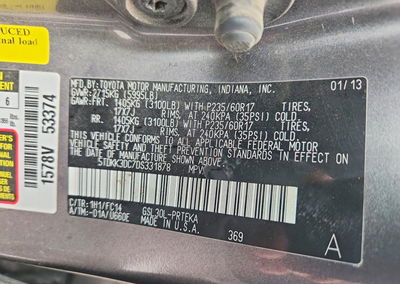 2013 Toyota Sienna Le, Rear End damage, Copart lot 51670696, photo 13 of 15