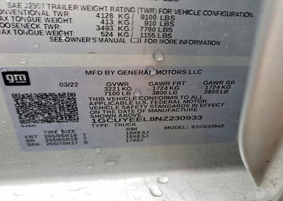 2022 Chevrolet Silverado Ltd K1500 Rst, daño Lateral, Copart lote 47138936, foto 12 de 12