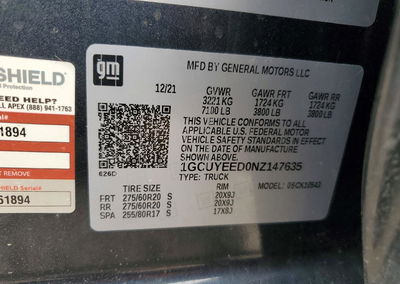 2022 Chevrolet Silverado Ltd K1500 Rst, daño Frontal, Copart lote 50600416, foto 12 de 14