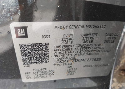 2021 Chevrolet Silverado 1500 4wd  Short Bed Lt Trail Boss, daño Lateral izquierdo, Iaai lote 45258767, foto 9 de 16