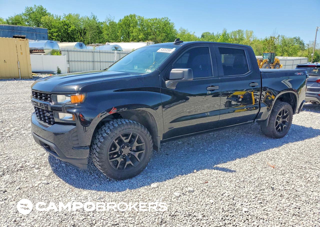2021 Chevrolet Silverado K1500 Custom, daño Lateral, Copart lote 54653096