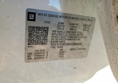 2019 Chevrolet Silverado K1500 Lt, Front End damage, Copart lot 78365315, photo 13 of 15