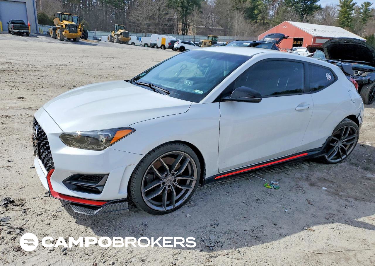 2020 Hyundai Veloster, daño Trasero, Copart lote 46660456
