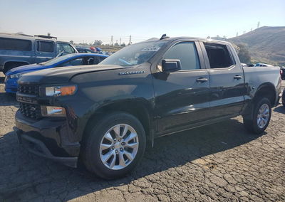 2021 Chevrolet Silverado K1500 Custom, daño Frontal, Copart lote 45928396