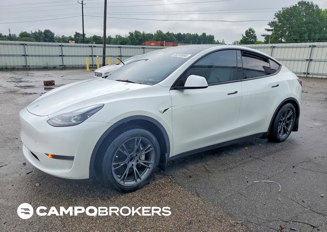 2025 Tesla Model Y, Rear End damage, Copart lot 58233586