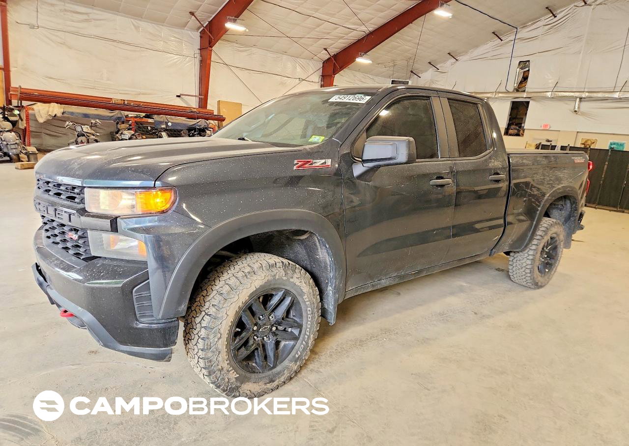 2019 Chevrolet Silverado K1500 Trail Boss Custom, daño Frontal, Copart lote 54912696
