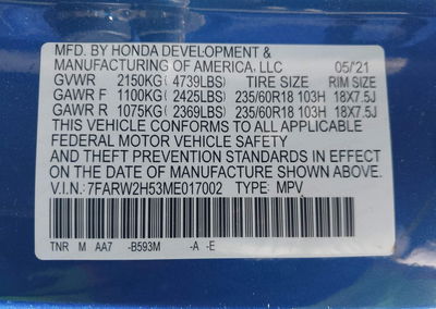 2021 Honda Cr-v Awd Ex, daño Lateral izquierdo, Iaai lote 44994966, foto 9 de 16
