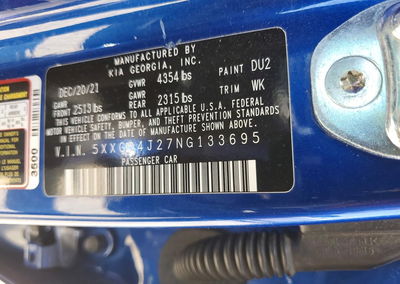 2022 Kia K5 Ex, Front End damage, Copart lot 52729246, photo 12 of 12