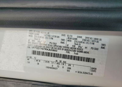 2024 Ford Transit T-150, Rear End damage, Copart lot 58980086, photo 14 of 14