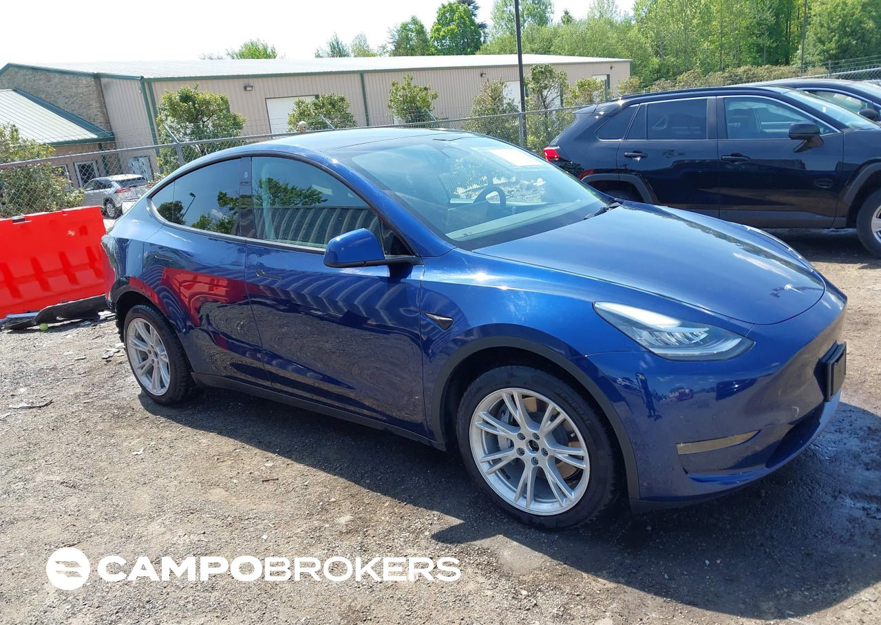 2022 Tesla Model Y Long Range Dual Motor All-wheel Drive, Rear damage, Iaai lot 44936581